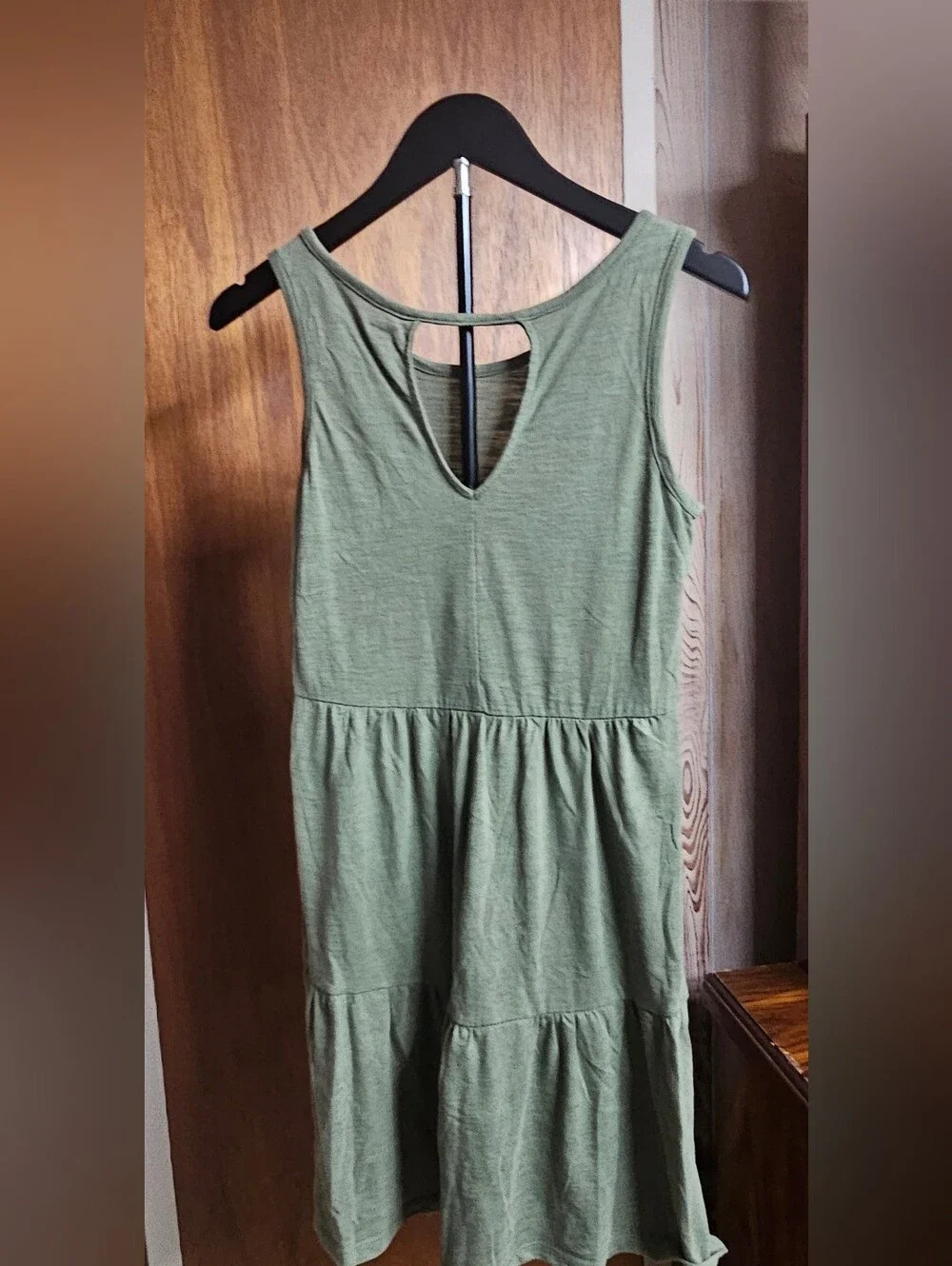 Old Navy Olive Green Sleeveless Tiered Casual Dress Girls XL